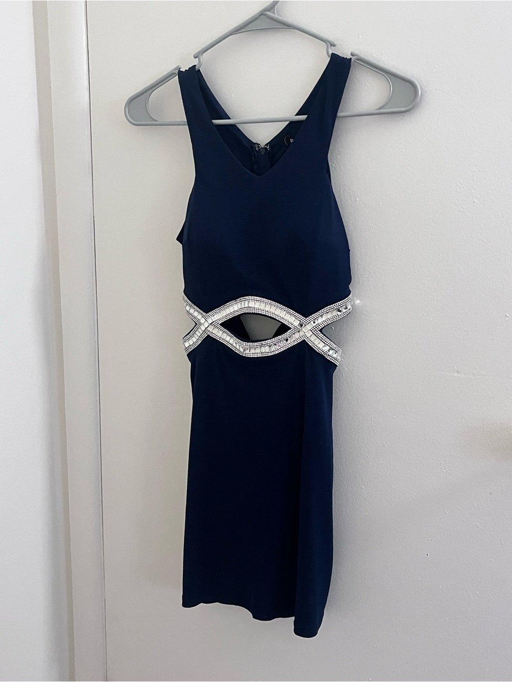 Speechless Navy Blue Cutout Bodycon Formal Dress Junior 1 XS